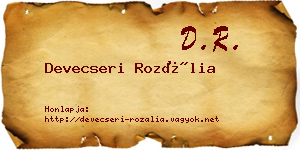 Devecseri Rozália névjegykártya