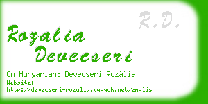 rozalia devecseri business card